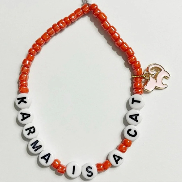 Taylor Swift Eras Tour Friendship Bracelet Karma Is A Cat Midnights - Picture 1 of 1